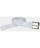 4001 1.5&quot; WIDE PURE WHITE ELASTIC BRAIDED STRETCH GOLF BELT FOR MEN - $16.42 CAD+