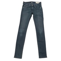 Rag &amp; bone skinny jeans size 25 women blue dark wash low rise denim 28x31 - $345.60 MXN