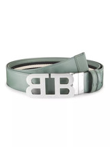 Bally Mens B Chain Leather Adjustable Reversible Belt Sage EU 120 New MK... - £115.59 GBP