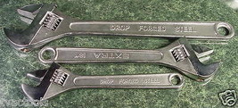 3pc Jumbo Adjustable Wrench Set 15" 18" 24" Big Wr Inch Metric - $90.01