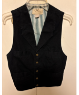 Men&#39;s Scully Vintage Western Vest Size S Navy Blue - $68.07 CAD