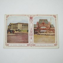 Postcard Chicago Illinois Art Institute &amp; Union Stock Yards Antique UNPO... - £7.81 GBP