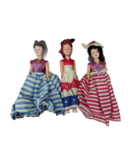 Vintage Dress Me Dolls Variety of Three Vintage Dolls Dress 7.5&quot; Various... - €25,59 EUR