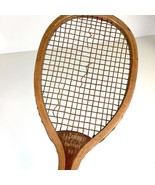 Very Early Antique 1900s Primitive Wood FJ Bancroft Tennis Racket Pawtuc... - $88.83