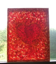 Hearts Of Time by Artist MJ Original Signed Painting 14&quot; x 18&quot; Canvas - £38.89 GBP