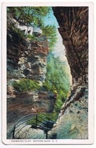 Watkins Glen New York Postcard Frowning Cliff Curteich A-52128 1913 - £0.78 GBP