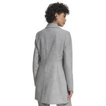 Calvin Klein Women's One-Button Long Blazer - Black/white - $38.34