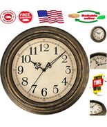 Elegant 10&#39;&#39; Retro Silent Wall Clock with Large Arabic Numerals - Indoor... - $39.86 CAD