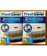 Food Saver Fresh Saver 2X 2Pk Vacuum Storage Containers 1/2 Quart Size F... - $745.09 MXN