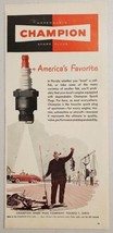 1949 Print Ad Champion Spark Plugs Happy Fisherman Smokes Pipe Cartoon Toledo,OH - £8.84 GBP