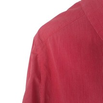 Eddie Bauer Womens Shirt Size M Button Up Long Sleeve Collared Red Pin Strilpe - £10.96 GBP