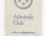 American Airlines Admirals Club Complimentary Beverage Card EXPIRED  - $17.82