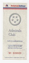 American Airlines Admirals Club Complimentary Beverage Card EXPIRED  - £14.01 GBP