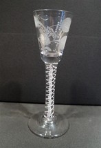 Superb GEORGE III ca1790 Double Air Twist Etched 7&quot; Drinking Glass  - £280.64 GBP