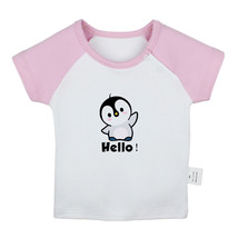 Hello Cute Tops Newborn Baby T-shirts Infant Kids Animal Penguin Graphic Tees - £7.95 GBP+