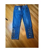3 X 1 Dita Pant embellished leg button fly jeans Straight leg 28 NWT Hig... - $49.11 CAD