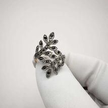 Vintage Jewelry, Stylish Women's Ring, 925 Sterling Silver, Marcasite - $66.00