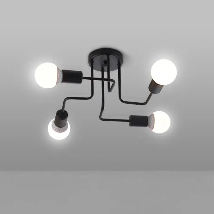  industrial loft  pipe Wrought  4 heads 6 heads 8 heads ceiling light living roo - £169.29 GBP