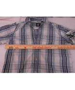 Men Timberland Small Blue Green White Checkered Button Front Casual Dres... - $16.04 CAD