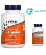 NOW Foods L-Arginine Double Strength 1000 mg Amino Acid 120 Tablets Kosher Vegan - $28.61