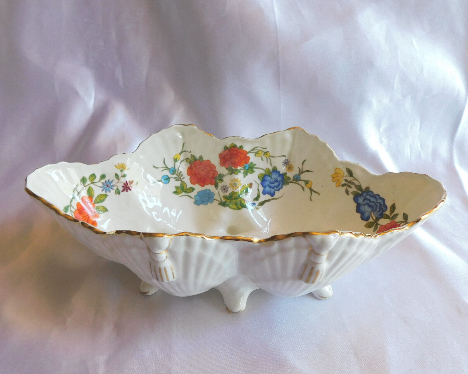Primary image for Aynsley Famile Rose Oval Shell Shaped Dish # 21779