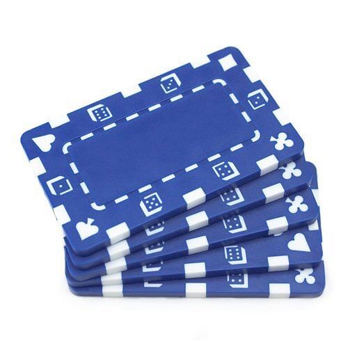 Rectangular European-Style Poker Plaques (5-pack) - Non-denominated - $17.49