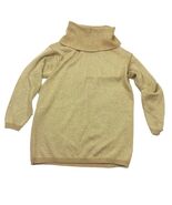 Preswick &amp; Moore Gold Metallic Woll Blend Cowl Neck Pullover Sweater Wms M - $363.45 MXN