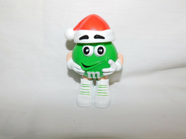 M Ms Green Mini Santa Hat Pocket Dispenser 3 Inches Tall  - $1.99