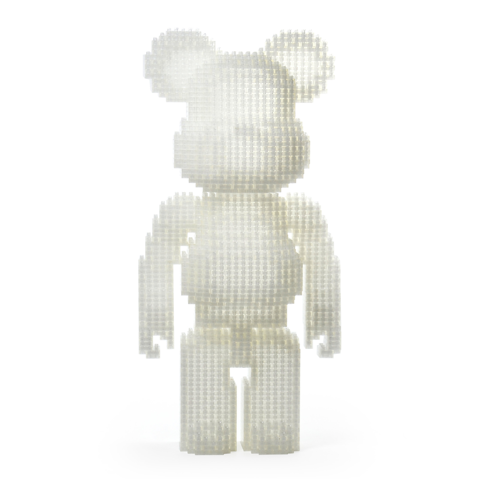 Bearbrick (Transluscent) Brick Sculpture (JEKCA Lego Bricks) DIY Kit