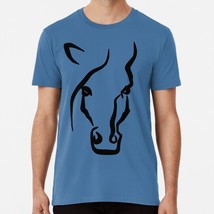 Black And White Horse Face Size S to 5XL Made in the USA T-Shirt - £17.60 GBP