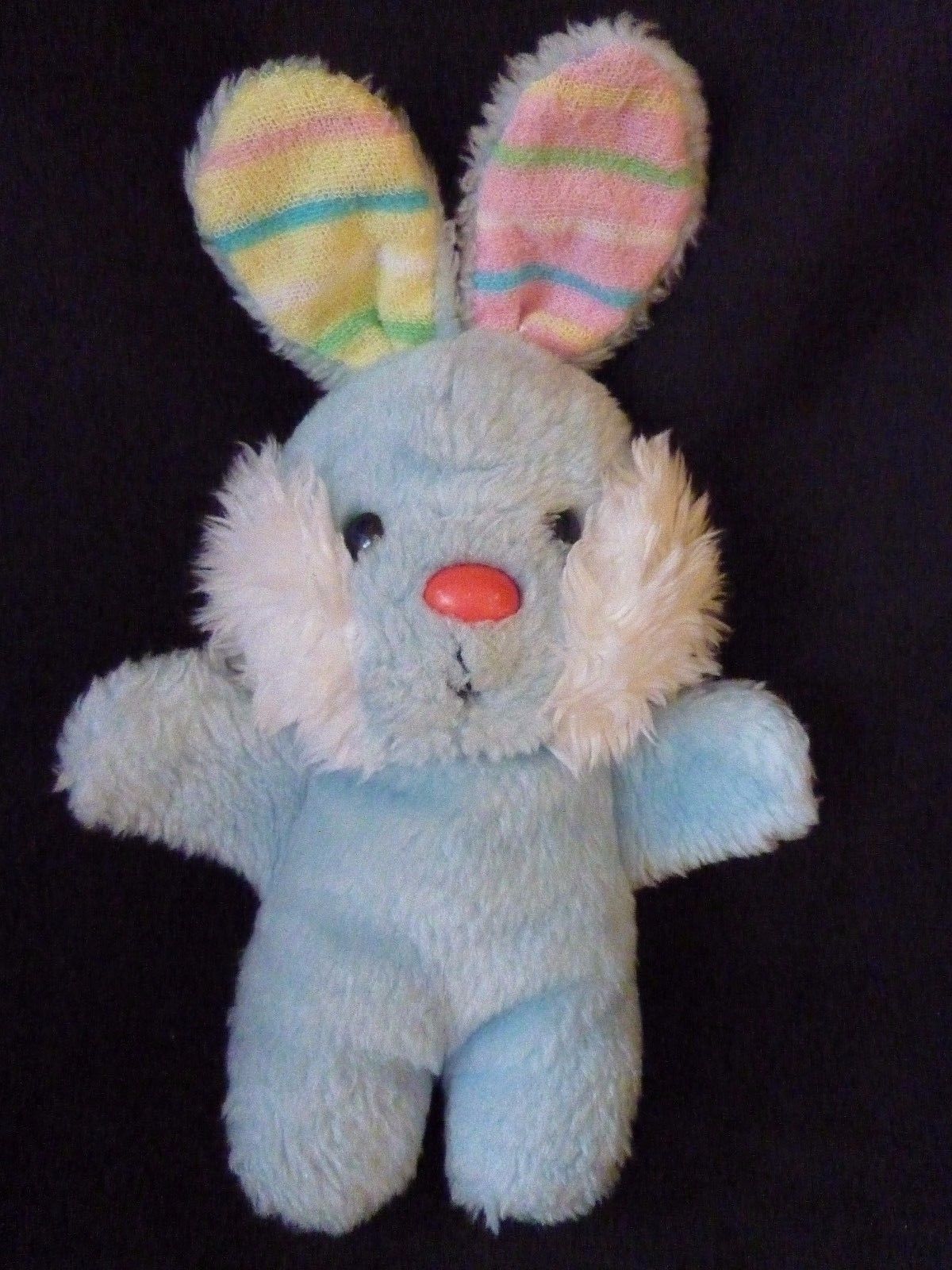 Primary image for Dan Dee Blue Stripe Bunny Rabbit Plush Stuffed Vintage Animal 1987"