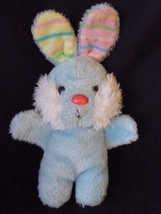 Dan Dee Blue Stripe Bunny Rabbit Plush Stuffed Vintage Animal 1987&quot; - £7.67 GBP