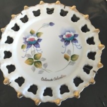 Antique Hand Painted Colorado Columbine  Plate Stamped S-553 Japan - £7.26 GBP