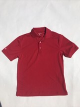 Antigua Youth Boys Polo Shirt Short Sleeve Solid Red Uniform School Size S - $7.39