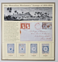 2001 USPS Stamp 4 per Sheet - The Hawaiian Missionary Stamps of 1851-1853 MMH B9 - $18.99
