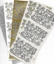 Peel Off Sticker Sheet. Butterflies. Choice Of Colour. Cardmaking Scrapb... - $1.49
