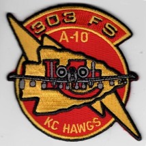4.5&quot; Kc Hawgs 303RD Fighter Squadron A-10 Warthog Embroidered Patch - £27.66 GBP