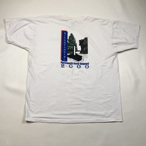 Vintage Portsmouth NH Naval Shipyard 2000 Bicentennial White T Shirt Size XL Item image 2