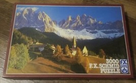 FX Schmid 3000 Piece Puzzle Villnöß Valley / The Dolomites Rare Brand Ne... - $23.92