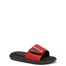 Reebok Little &amp; Big Boys Memory Foam Slide Sandals, Size 13 Red/Black - $22.76