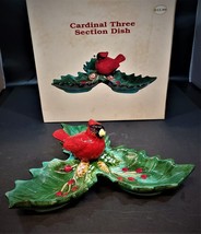 Vintage Old World Cardinal Three Section Dish 10&quot; - £31.15 GBP