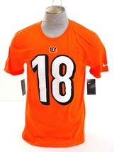 Nike Cincinnati Bengals Green 18 Orange Short Sleeve Cotton Tee T-Shirt Men&#39;s  - $32.99
