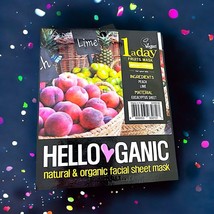 HELLOGANIC Vegan 1 a day Fruits Facial Sheet Mask - Brightening - 23 ml ... - $180.91 MXN