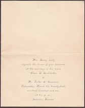 Walter A. Germann &amp; Clara H. Hochstetler Marriage - Fairview, KS (1906) - $15.75