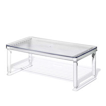 OXO Plastic Shelf Riser White, Adjustable Heights, Fridge Organizer, 25lb Capaci - £15.37 GBP