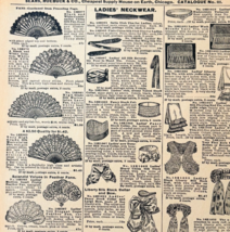 1901 Ladies Hand Fans Scarves Reproduction Advertisement Sears Fashion D... - $19.99