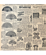1901 Ladies Hand Fans Scarves Reproduction Advertisement Sears Fashion D... - $28.04 CAD