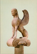 Museum of Delphi- The Sphinx of the Naxians (560 B.C.) Postcard PC223 - £5.62 GBP