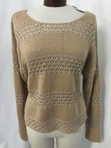 Nine West Women&#39;s Sweater Emely Beige Women&#39;s Knit Sweater Size XL New  - $23.76
