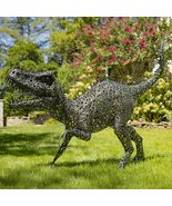 Zaer Ltd. 5.6 ft. Tall Crouching Tyrannosaurus Rex Outdoor Metal Statue ... - £1,865.70 GBP
